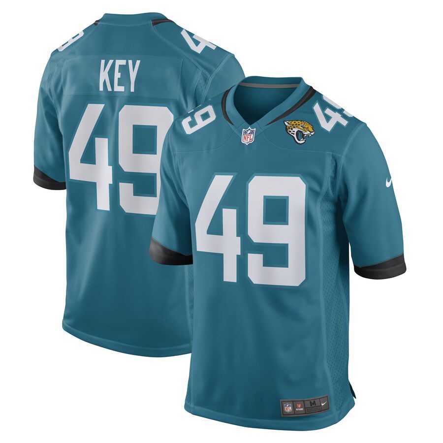 Men Jacksonville Jaguars #49 Arden Key Nike Teal Game Player NFL Jersey->jacksonville jaguars->NFL Jersey